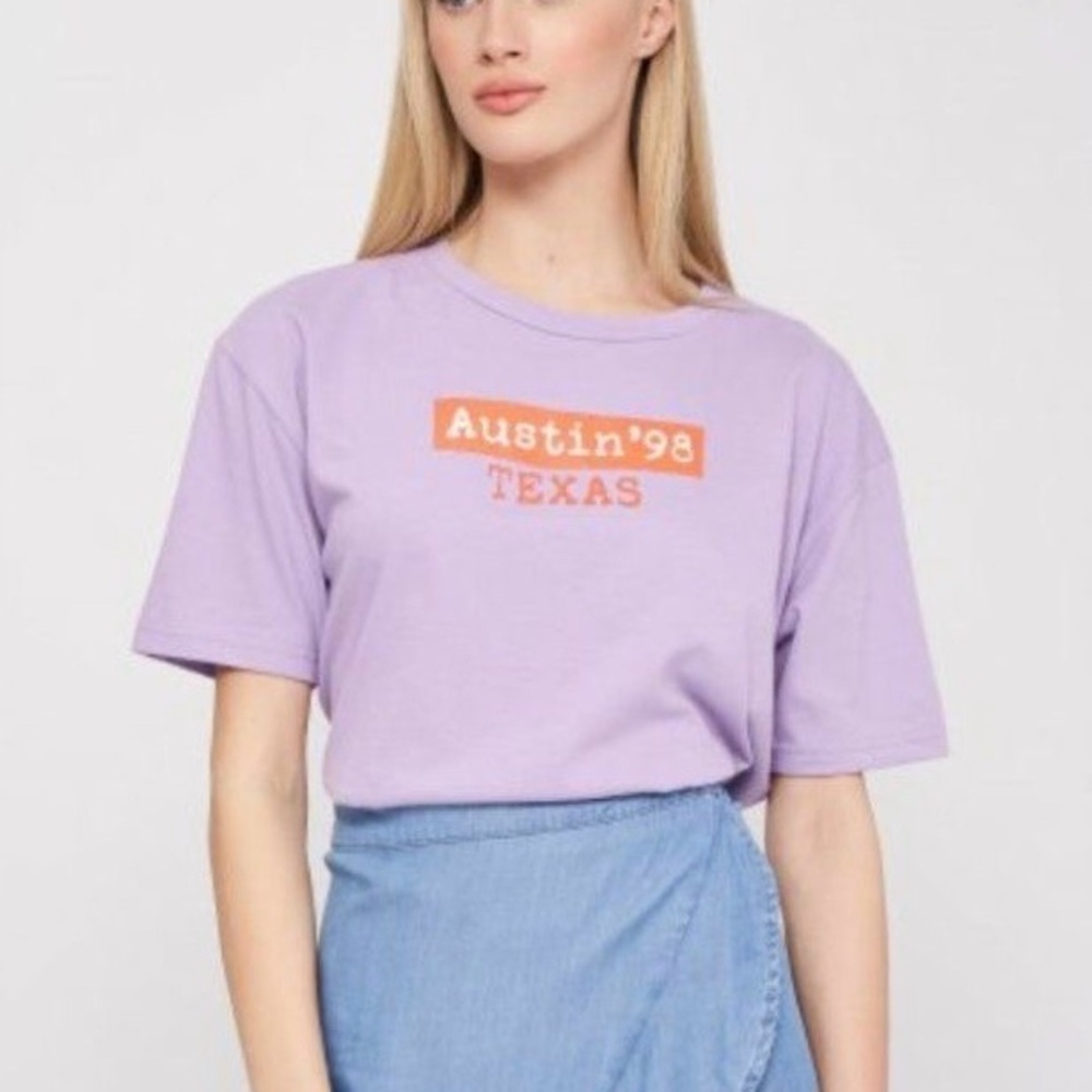 Zara Lilac Purple Austin Texas ‘98 T-Shirt